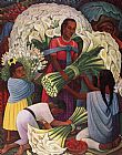 Mercado De Flores (The Flower Vendor) by Diego Rivera